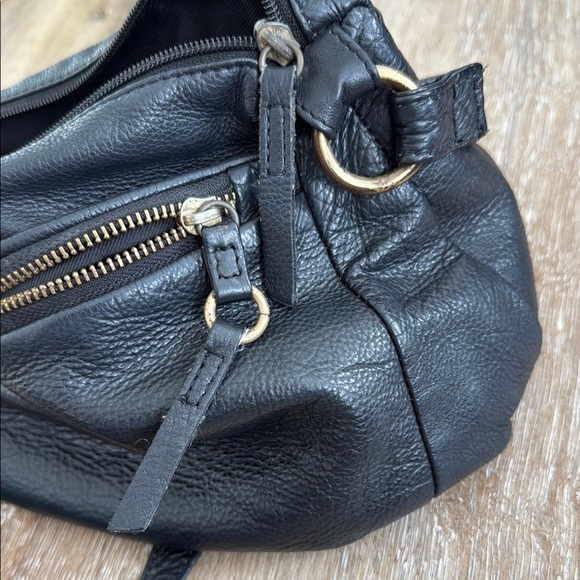 GREAT AMERICAN LEATHER WORK Sleek Black Crossbody Bag Y2K Vintage - Picture 10 of 15